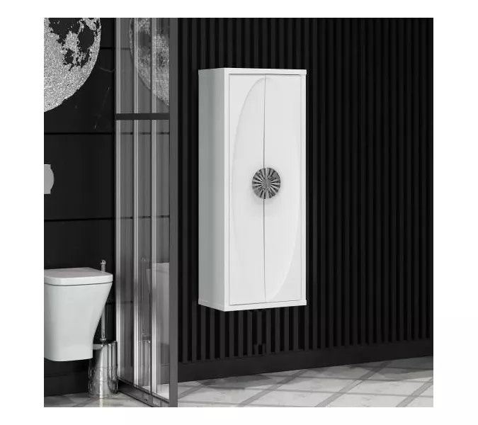 Пенал OPADIRIS  Ибица 2-створчатый  Белый/Хром, Выбрать цвет: Белый/хром