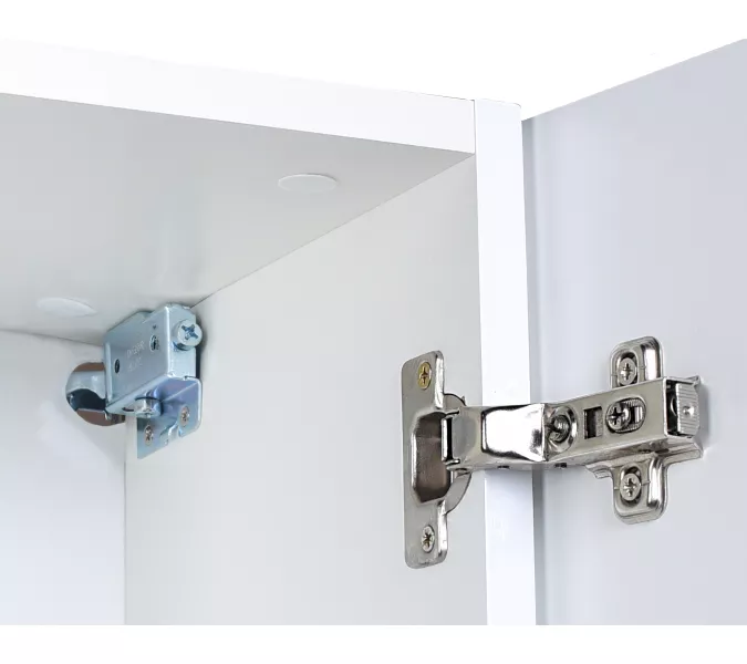 Пенал-колонна универсальная "Каре 30 " с корзиной, Люкс белая, PLUS, изображение 5