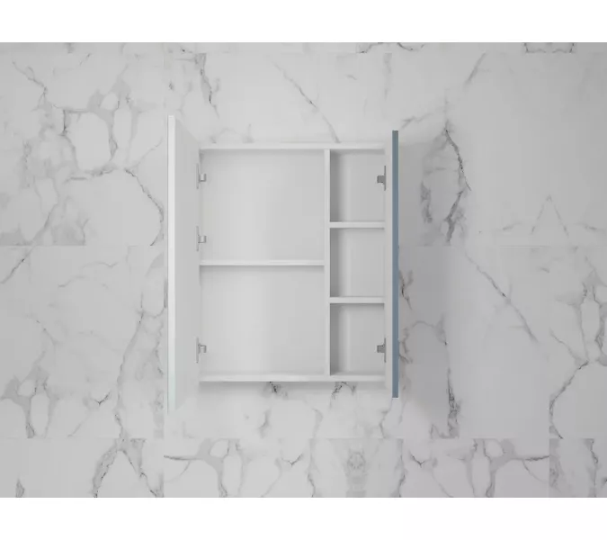 Зеркальный шкаф «Стокгольм»  графит софт, Выбрать цвет: Графит, Выбрать размер: 60, изображение 2