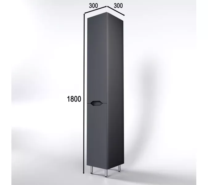 Колонна универсальная "Марелла" с корзиной, Люкс антискрейтч серый, PLUS, Выбрать цвет: Серый, Выбрать размер: 30, Ориентация: правая, изображение 2