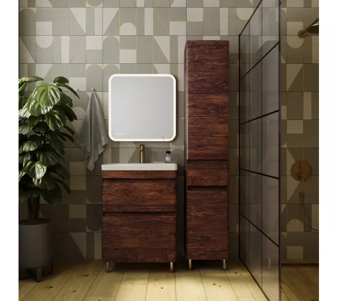 Тумба напольная с раковиной Style Line Атлантика , старое дерево, Выбрать цвет: Старое дерево, Выбрать размер: 60, изображение 4