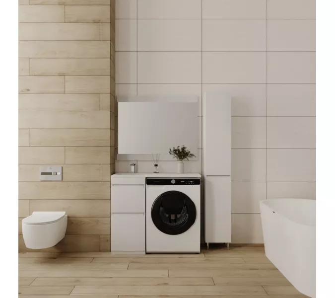 Тумба напольная Style Line Даллас  Люкс белая, PLUS, ЭМАЛЬ, Выбрать размер: 100