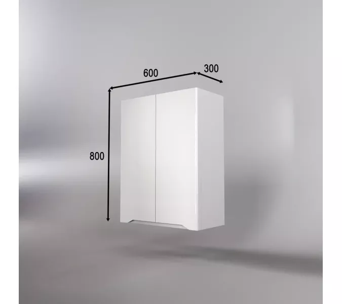 ПШ "Марелла мини 600" Люкс антискрейтч белый глянец, PLUS, Выбрать цвет: Белый глянец, Выбрать размер: 60, изображение 2