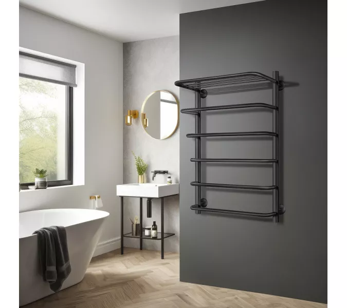 Полотенцесушитель Secado Мерида 2 СП с полочкой ,водяной, хром, Выбрать размер: 40х60, изображение 4