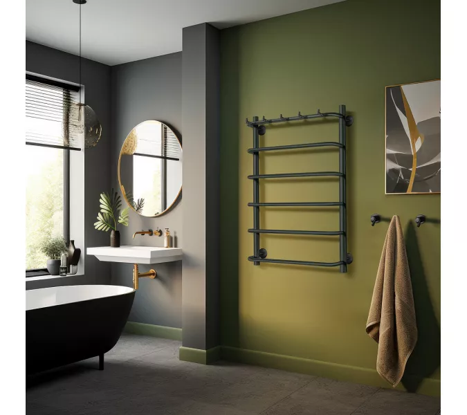 Полотенцесушитель Secado Мерида 1 К с крючками ,водяной, хром, Выбрать размер: 40х60, изображение 4