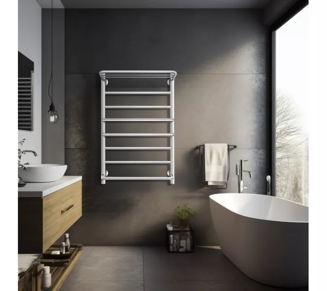 Полотенцесушитель Secado Верона 2 с полочкой водяной, хром, Выбрать размер: 40х60, изображение 4