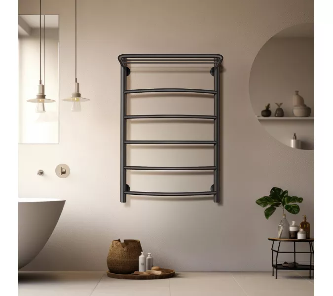 Полотенцесушитель Secado Милан 1 СП с полочкой , водяной, хром, Выбрать размер: 40х60, изображение 4