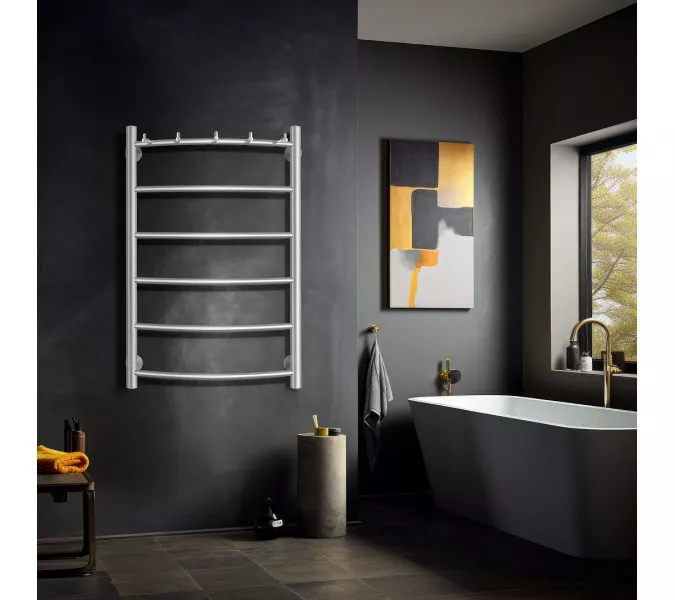 Полотенцесушитель Secado Милан 1 К , с крючками ,водяной, хром, Выбрать размер: 40х60, изображение 5