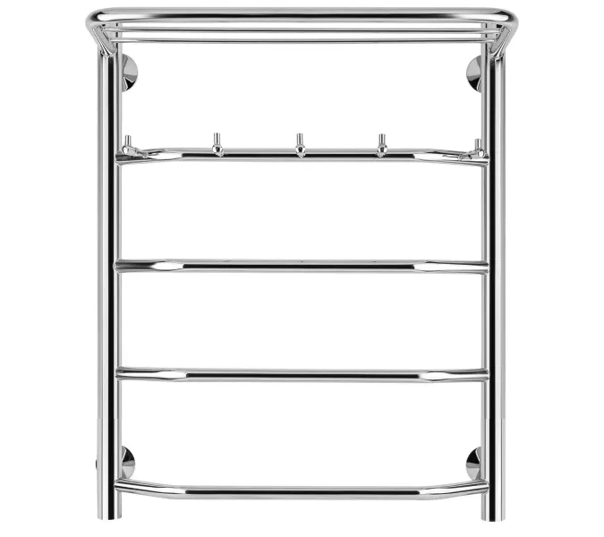 Полотенцесушитель Secado Агата 1 КСП , с крючками и  полочкой, водяной, хром, Выбрать размер: 40х60