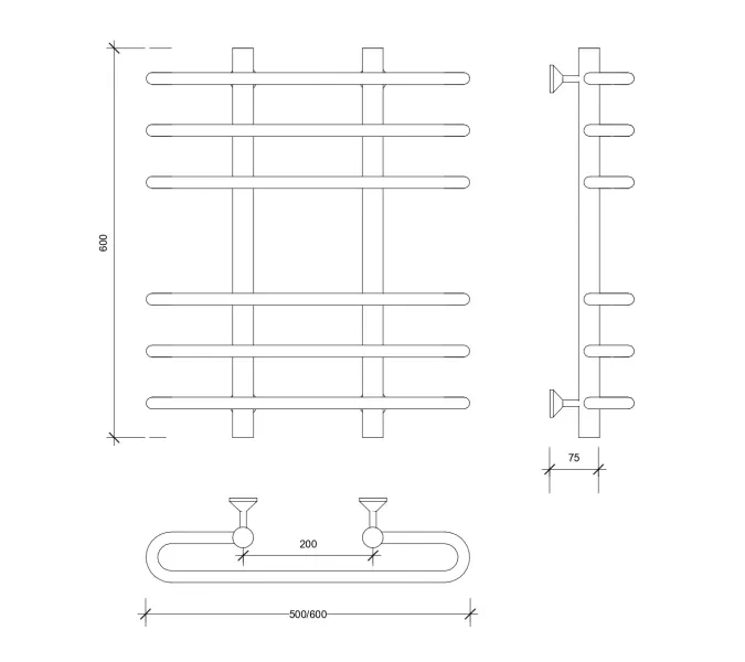 Полотенцесушитель Secado Венеция 3  водяной, хром, Выбрать размер: 50х60, изображение 4