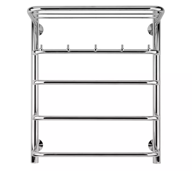 Полотенцесушитель Secado Мерида 1 КСП с крючками и полочкой, водяной, хром, Выбрать размер: 40х60