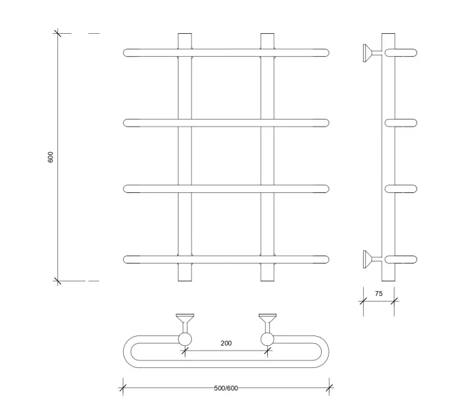 Полотенцесушитель Secado Венеция 1  водяной, хром, Выбрать размер: 50х60, изображение 2