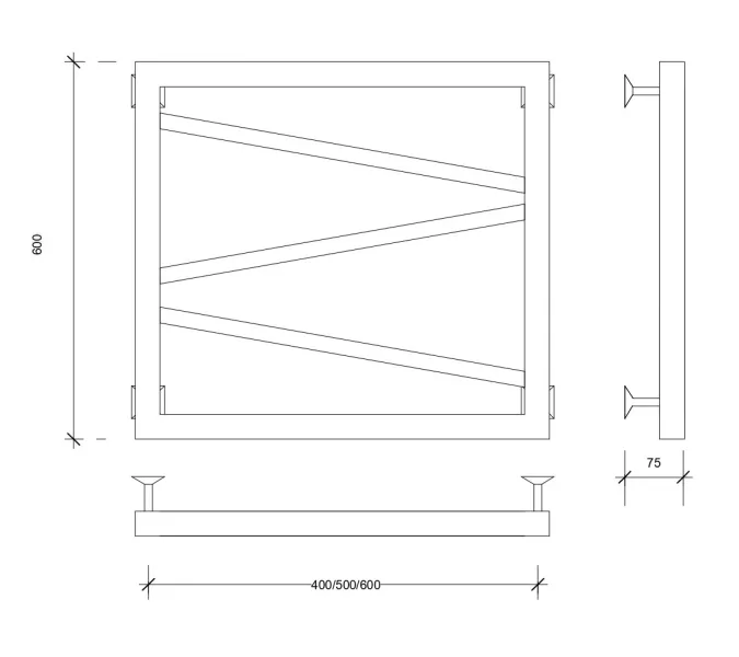 Полотенцесушитель Secado Мирано водяной, ЧЕРНЫЙ МАТОВЫЙ, Выбрать размер: 40х60, изображение 3