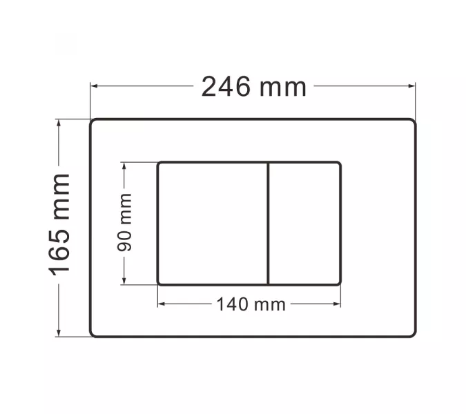Кнопка смыва ABBER AC0120MB черная матовая, Выбрать цвет: Черный матовый, изображение 2