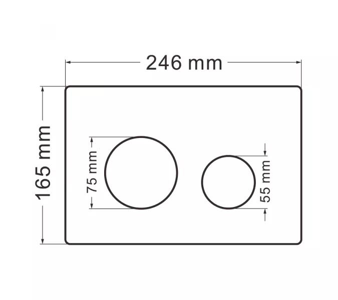 Кнопка смыва ABBER AC0121MMG золото матовое, Выбрать цвет: Золото матовое, изображение 2