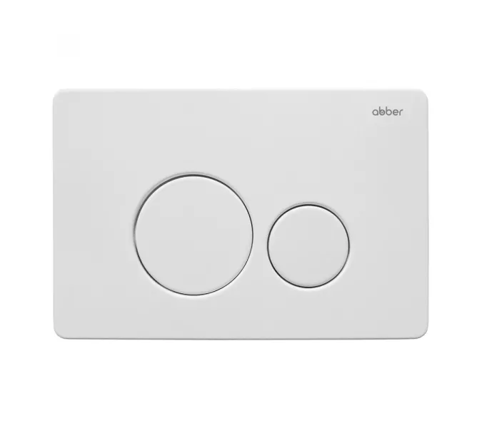 Кнопка смыва ABBER AC0121MW белая матовая, Выбрать цвет: Белый матовый