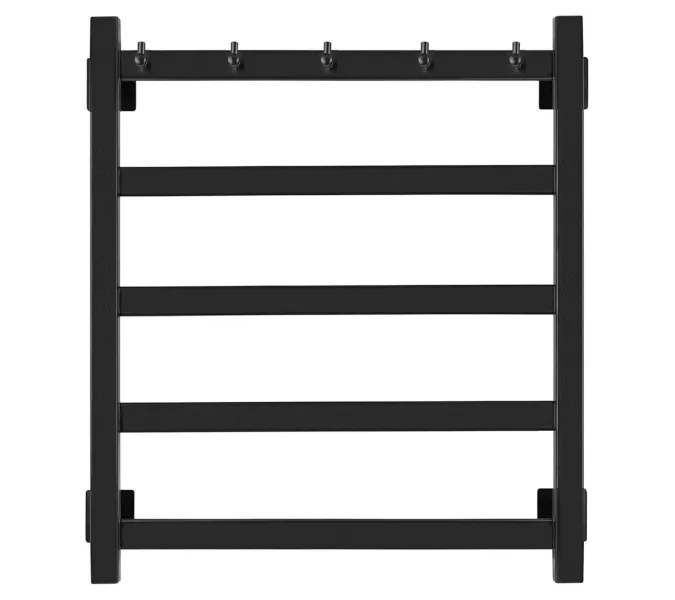 Полотенцесушитель Secado Корсико 1 К ,с крючками, водяной, ЧЕРНЫЙ МАТОВЫЙ, Выбрать цвет: Черный, Выбрать размер: 40х60