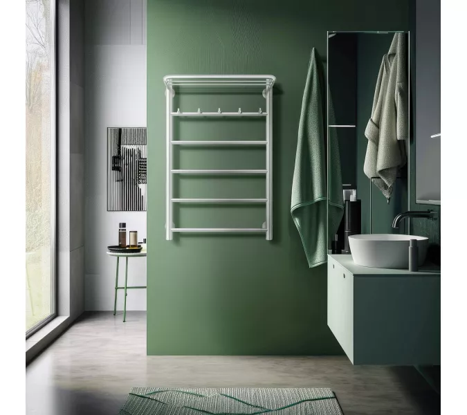 Полотенцесушитель Secado Триада 1 КСП , с крючками и полочкой, водяной, хром, Выбрать размер: 40х60, изображение 3