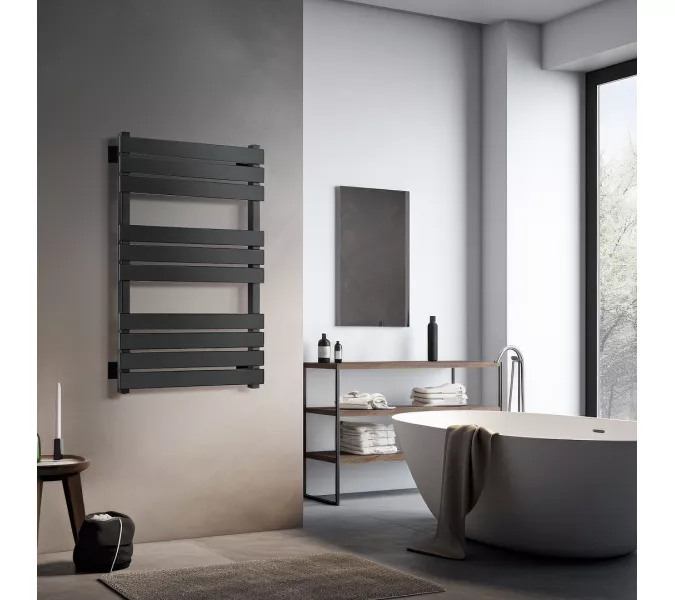 Полотенцесушитель Secado Мормано  водяной, ЧЕРНЫЙ МАТОВЫЙ, Выбрать размер: 40х80, изображение 2