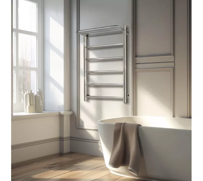 Полотенцесушитель Secado Триада 1 СП, с полочкой, водяной, хром, Выбрать размер: 40х60, изображение 4