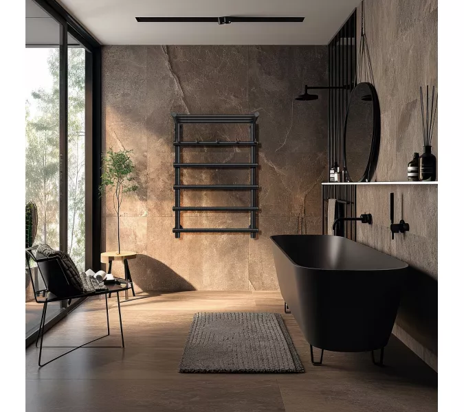 Полотенцесушитель Secado Турин 1 КСП, с крючками и полочкой, водяной, хром, Выбрать размер: 50х60, изображение 5