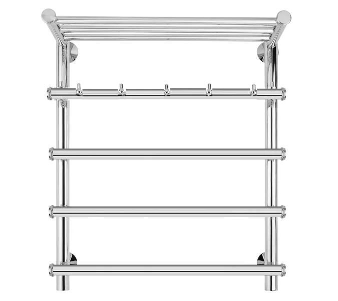 Полотенцесушитель Secado Турин 1 КСП, с крючками и полочкой, водяной, хром, Выбрать размер: 50х60