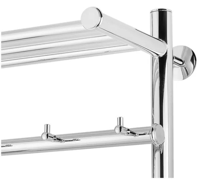 Полотенцесушитель Secado Турин 1 КСП, с крючками и полочкой, водяной, хром, Выбрать размер: 50х60, изображение 3