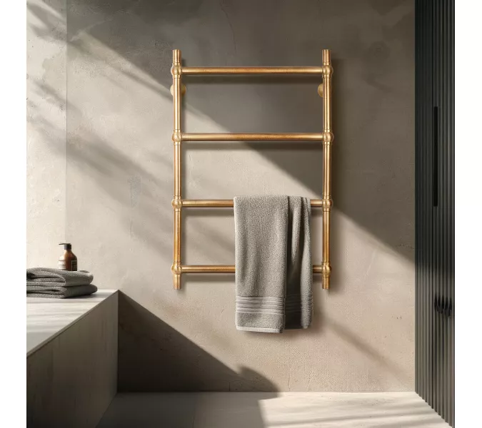 Полотенцесушитель латунный Secado Флоренция 1 водяной, бронза, Выбрать размер: 40х60, изображение 2