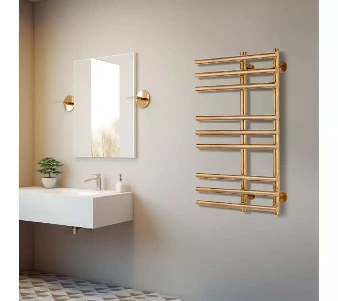 Полотенцесушитель латунный Secado Турин 3 водяной, бронза, Выбрать размер: 50х60, изображение 2