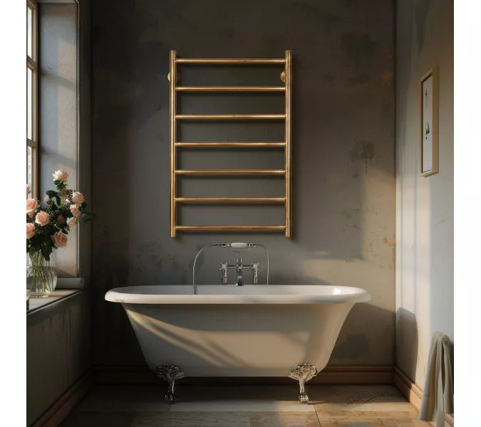 Полотенцесушитель латунный Secado Триада 1 водяной, бронза, Выбрать размер: 40х50, изображение 2