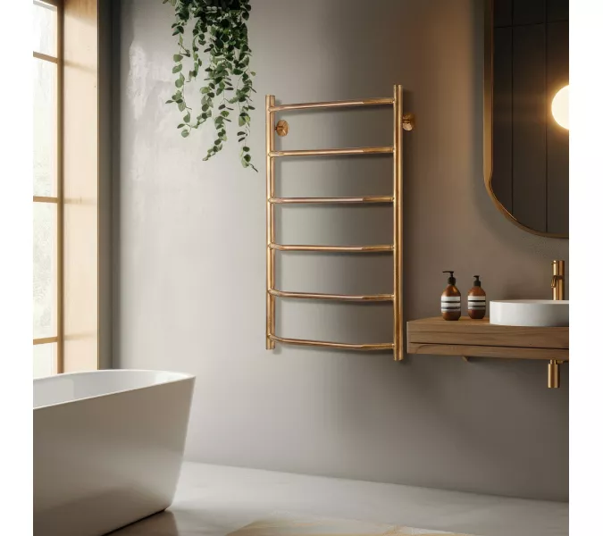 Полотенцесушитель латунный Secado Агата 1  водяной, бронза, Выбрать размер: 40х50, изображение 2