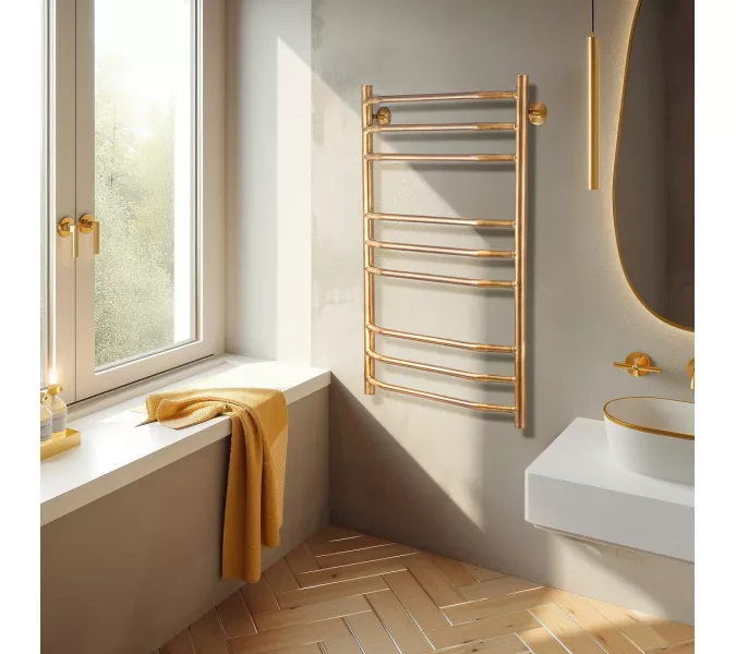 Полотенцесушитель латунный Secado Агата 4  водяной, бронза, Выбрать размер: 40х60, изображение 2