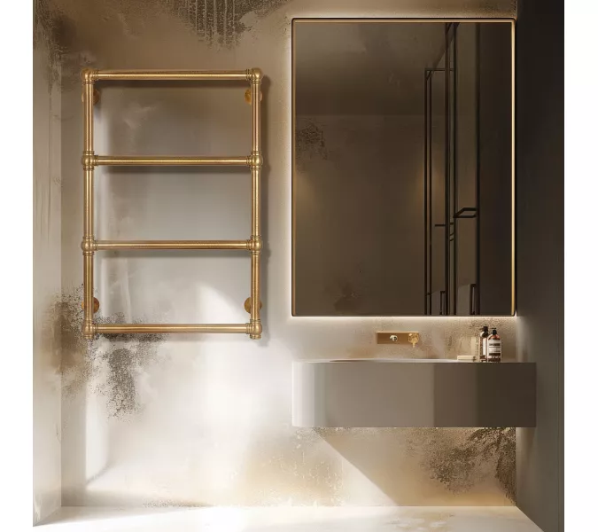 Полотенцесушитель латунный Secado Фалерони 1 водяной, бронза, Выбрать размер: 40х60, изображение 2