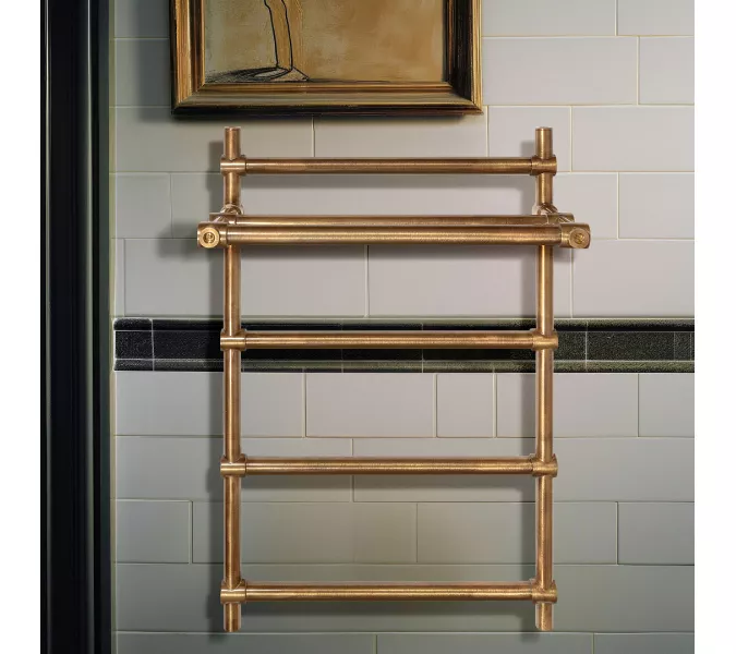 Полотенцесушитель латунный Secado Флоренция 3 с полочкой, водяной, бронза, Выбрать размер: 40х60, изображение 2