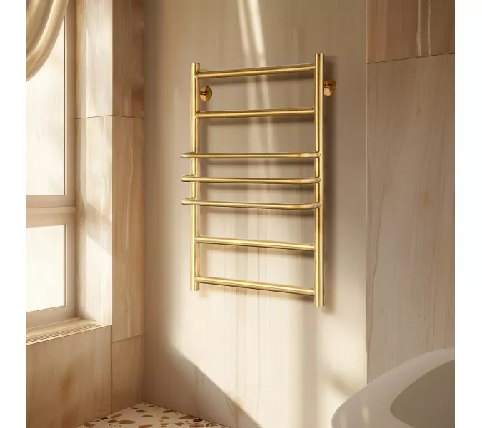 Полотенцесушитель латунный Secado Триест водяной, бронза, Выбрать размер: 40х60, изображение 2