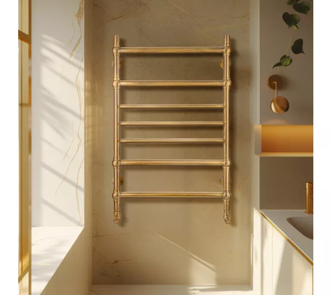 Полотенцесушитель латунный Secado Флоренция 4 водяной, бронза, Выбрать размер: 40х60, изображение 2