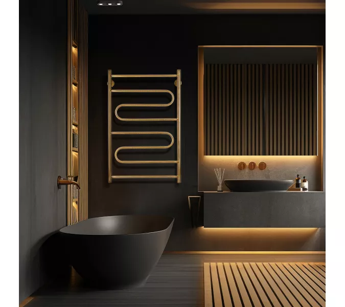 Полотенцесушитель латунный Secado Валенсия 2 водяной, бронза, Выбрать размер: 40х60, изображение 2