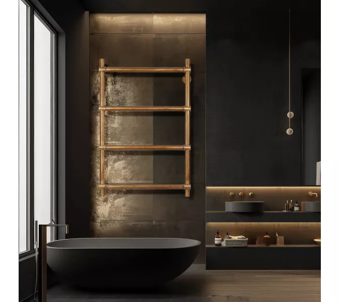 Полотенцесушитель латунный Secado Флоренция 2 водяной, бронза, Выбрать размер: 40х60, изображение 2