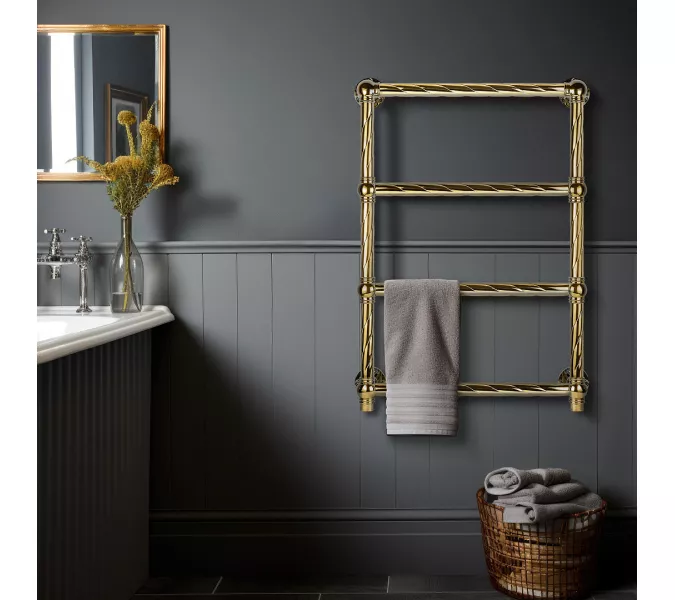 Полотенцесушитель латунный Secado Фалерони 1 Trenza водяной, бронза, Выбрать размер: 40х60, изображение 3