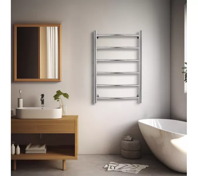 Полотенцесушитель Secado Милан 1 электрический L/R хром, Выбрать размер: 40х60, Ориентация: левая, изображение 2