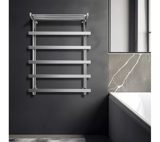 Полотенцесушитель Secado Понтида 1 СП с полочкой, электрический L/R  хром, Выбрать размер: 50х60, Ориентация: левая, изображение 2