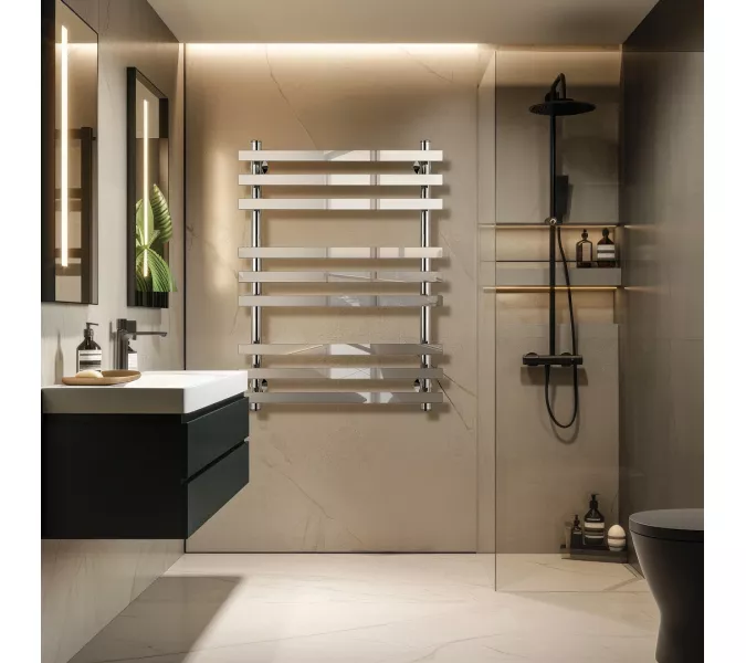 Полотенцесушитель Secado Понтида + , электрический L/R  хром, Выбрать размер: 50х60, Ориентация: левая, изображение 2