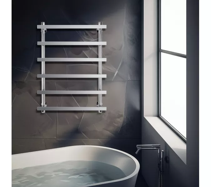 Полотенцесушитель Secado Понтида 1 электрический L/R  хром, Выбрать размер: 50х60, Ориентация: левая, изображение 3