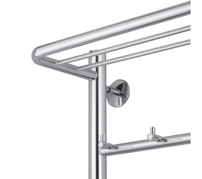 Полотенцесушитель Secado Триада 1 КСП , с крючками и полочкой , электрический L/R хром, Выбрать размер: 40х60, Ориентация: левая, изображение 4