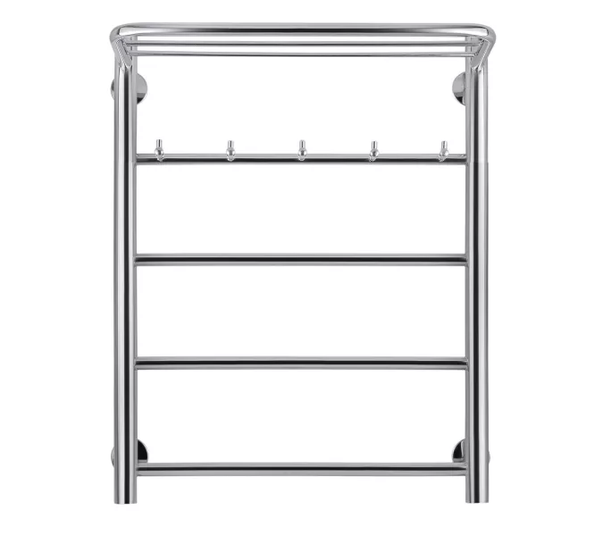 Полотенцесушитель Secado Триада 1 КСП , с крючками и полочкой , электрический L/R хром, Выбрать размер: 40х60, Ориентация: левая