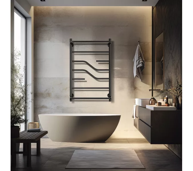 Полотенцесушитель Secado Риволи СП , с полочкой , электрический L/R  хром, Выбрать размер: 40х60, Ориентация: левая, изображение 3