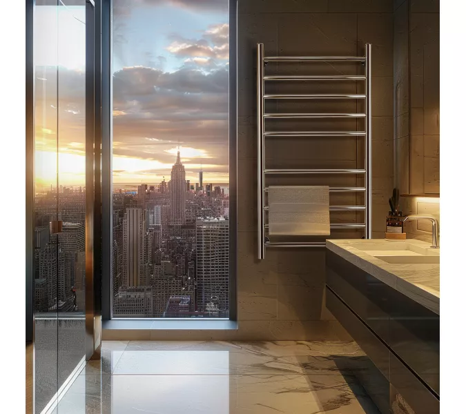 Полотенцесушитель Secado Триада 4 электрический L/R хром, Выбрать размер: 40х60, Ориентация: левая, изображение 2