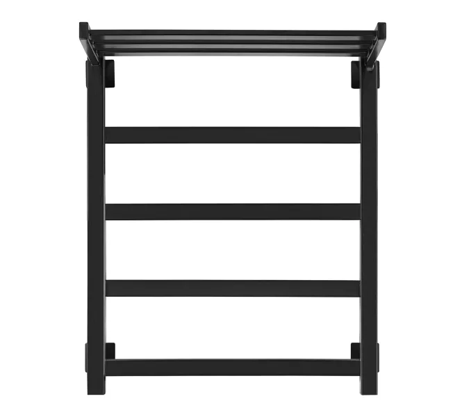 Полотенцесушитель Secado Корсико 1 СП , с полочкой,  электрический L/R черный матовый, Выбрать размер: 40х60, Ориентация: левая