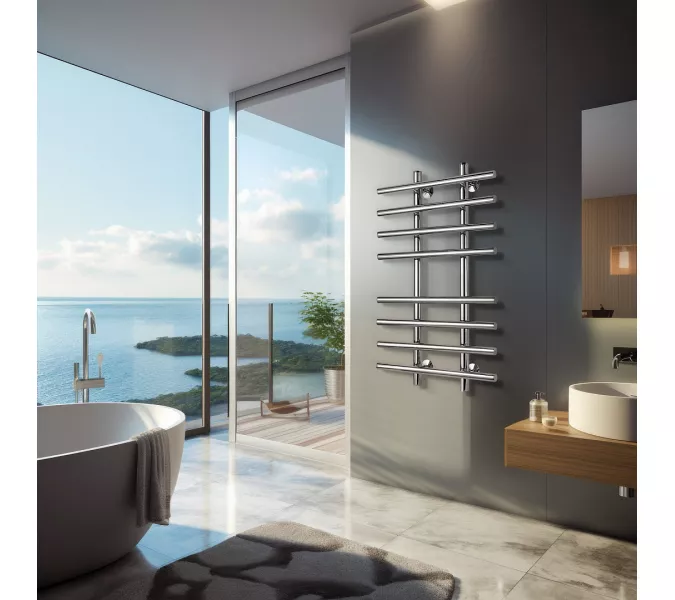 Полотенцесушитель Secado Турин 4 электрический L/R хром, Выбрать размер: 50х60, Ориентация: левая, изображение 2