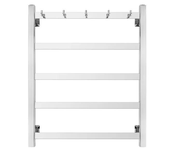 Полотенцесушитель Secado Корсико 1 К с крючками, электрический L/R хром, Выбрать размер: 40х60, Ориентация: левая